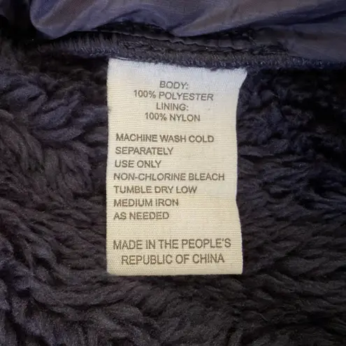 Trovata Birds of Paradis Casey Bluestone Sherpa Pullover Fleece Sweatshirt Blue Size M