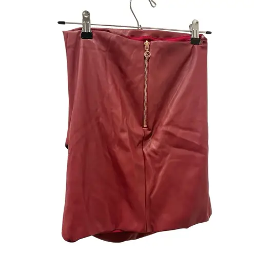 Nookie Red Ruched Pencil Mini Skirt