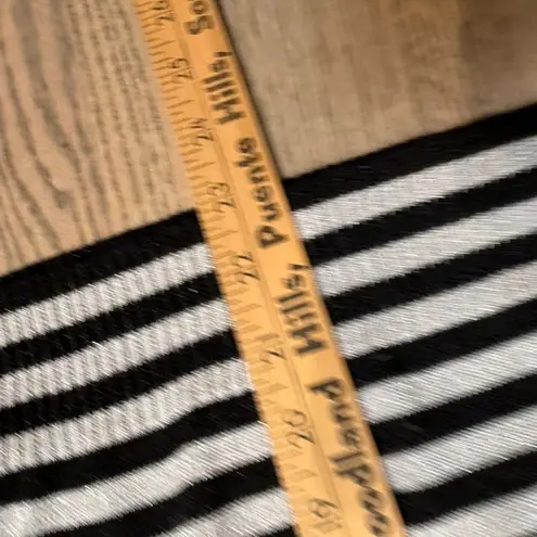 Joseph A Petite Striped Turtleneck Sweater Black Silver Metallic Knit - Image 6