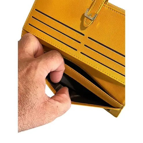 Forever Young Wristlet Wallet Clutch Women's 7.5 x 4 Yellow Credit Card Holder