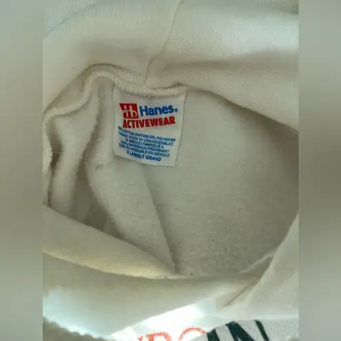 Reebok Vintage Hanes  1993 Road Race White Pullover Hoodie, Size XL