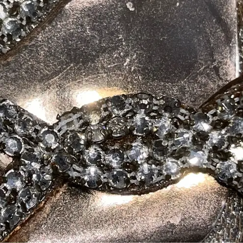 Badgley Mischka Women's Sofie Rose Gold Platino Rhinestone Flats Sandals size 9