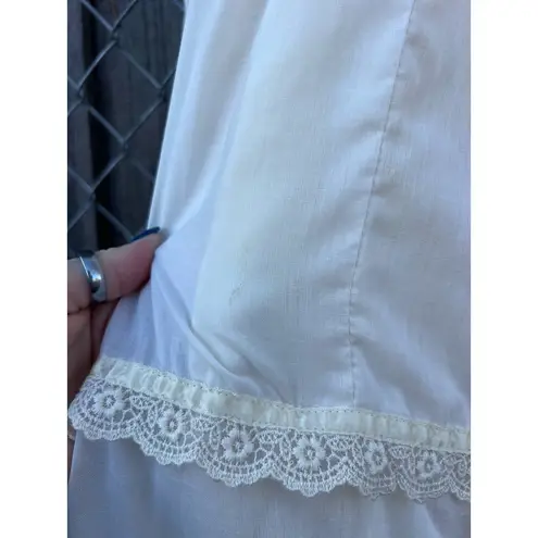 Gunne Sax 70s Off White Romantic Victorian Prairie Wedding Dress Sleeves Size 5