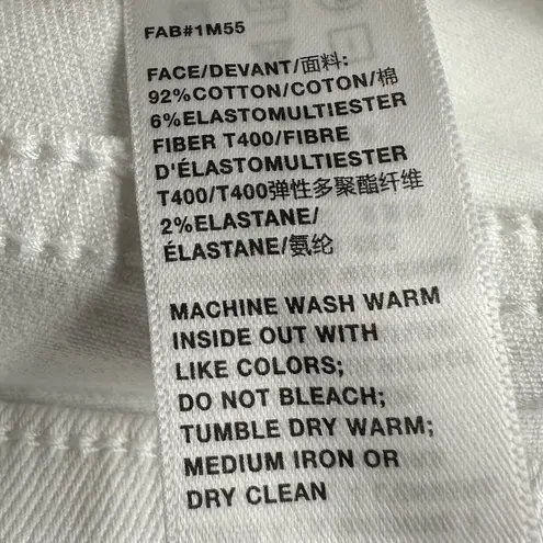 Lafayette 148 New York Reeve White Straight Leg Jeans Size 29