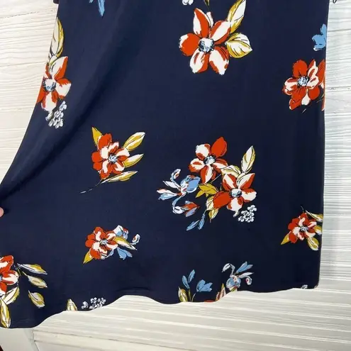 Leota Blue Santa Barbara Floral Perfect Wrap Dress NO BELT Size M