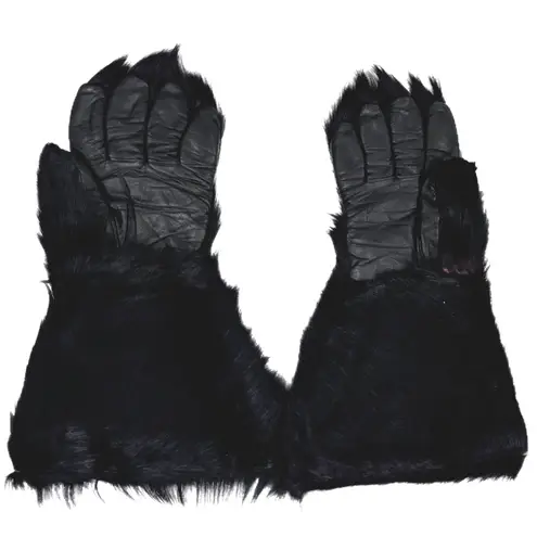 Handmade Rare Antique Old Fur Gauntlet Gloves Western American Mountain Man 1900s