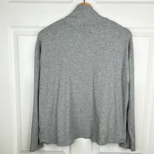 BB Dakota  Women's Open Front Ribbed Knit Jacket Gray Size S Cardigan