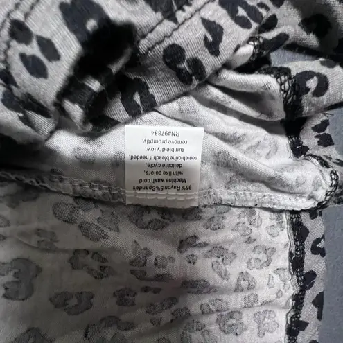 Tart Intimates Womens XL Gray Animal Print Open Front High Low Cardigan Sweater - Image 7