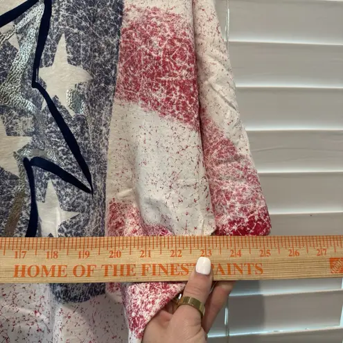 NEW Vintage USA Patriotic Stars T Shirt Single Stitch Red White & Blue USA Made