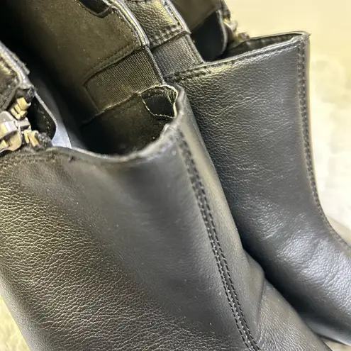 Aerosoles Birdcage Black Peep-Toe Heeled Boots