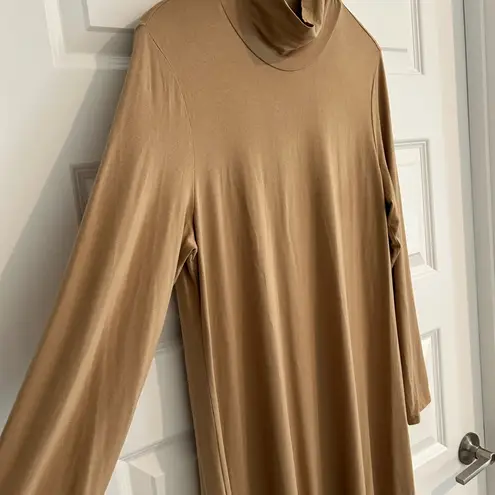 Coldwater Creek Long Sleeve Dress Tan Size M