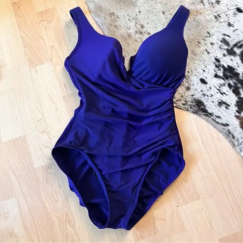 MiracleSuit Royal Blue Must Haves Oceanus One Piece Swimsuit Size 10