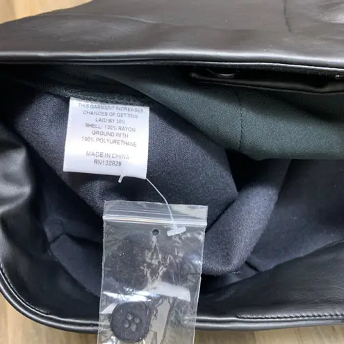 LPA NEW Faux Leather Nino Long Biker Short in Black Size XS