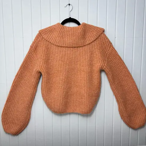 English Factory English Factory Collar Oversize Collared Rib Chucky Sweater Peach Size XS