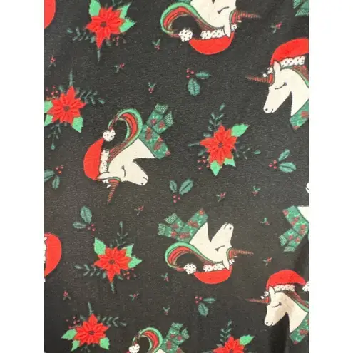 Just One Christmas Holiday Theme Plaid Leggings 2 Pcs Women's Medium NWT Black