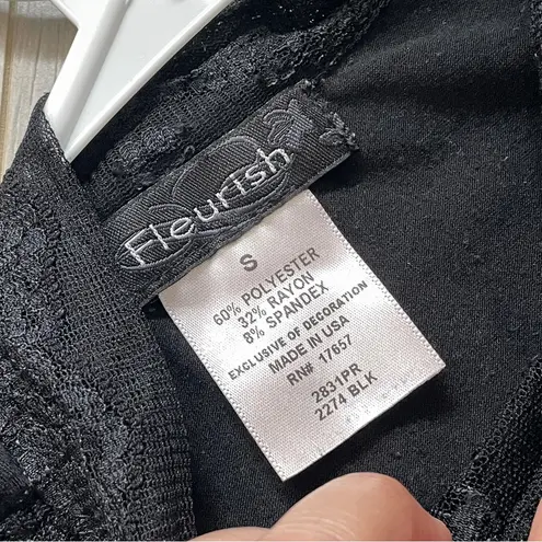 Vintage Y2K Top lace mock neck womens Black (small) romantic gothic whimsigoth