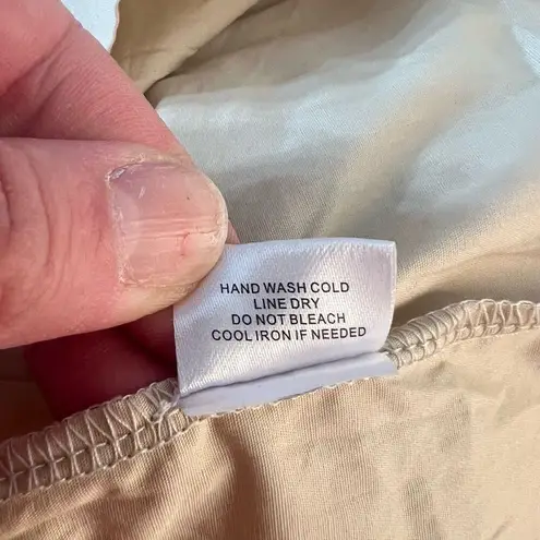 Central Park West NWT Tan Sleeveless Smocked Waist Mini Sundress Size Large