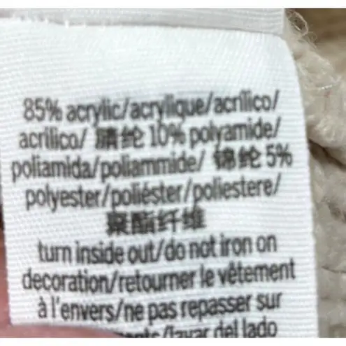 Victorias Secret PINK Beige V Neck Knit Sweater L Casual Pullover Size L