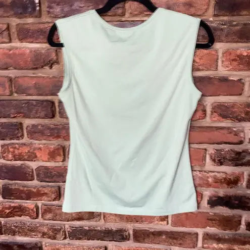 New York & Co. Sage Green Sleeveless V-Neck Tank Top Women's Size Small