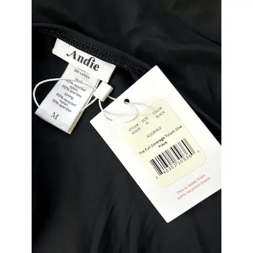ANDIE Swim The Full Coverage Tulum One Piece in Black M NWT