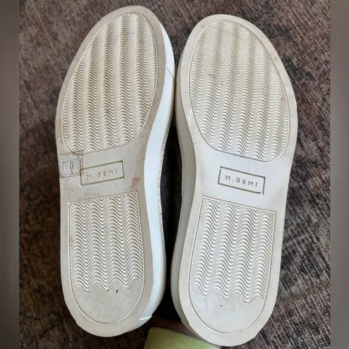 M.Gemi The Cerchio Leather Slip On Woven Sneaker Gray Size 7