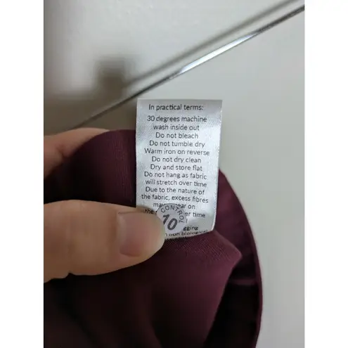 SAINT + SOFIA Maroon Red Apartment Pant Straight Leg Pull