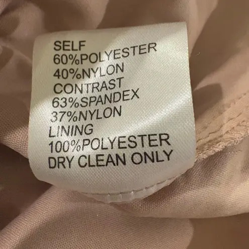 Tadashi Shoji Rose Gold Sequin Lace Floral Evening Cocktail Dress 4 Romantic