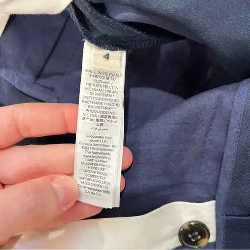Tory Burch Sport Navy Pleated Tech Twill Golf Pant Blue Size 4