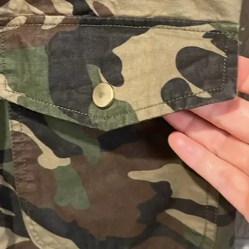 Miss London Black Label Camouflage print hooded jacket size small