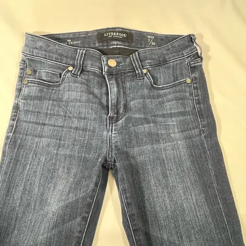 Liverpool LOS ANGELES ANKLE SKINNY JEANS WOMENS DARK WASH DENIM PETITE 2/26 A90