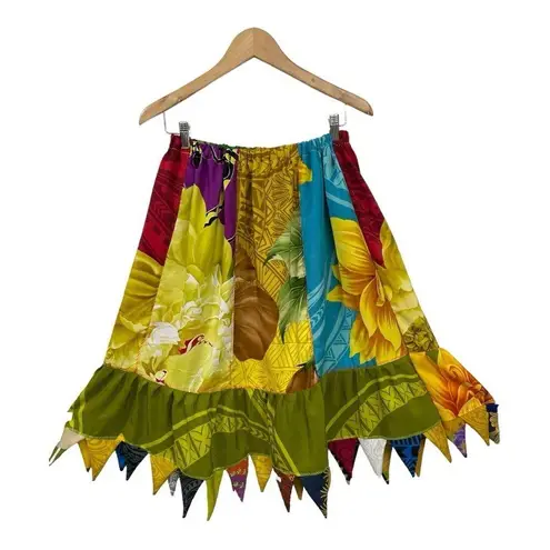 Handmade Floral Patchwork
Skirt Size M Tropical Vacation