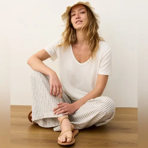 Marine layer Classic White Hemp Cotton Short Sleeve T-Shirt XS