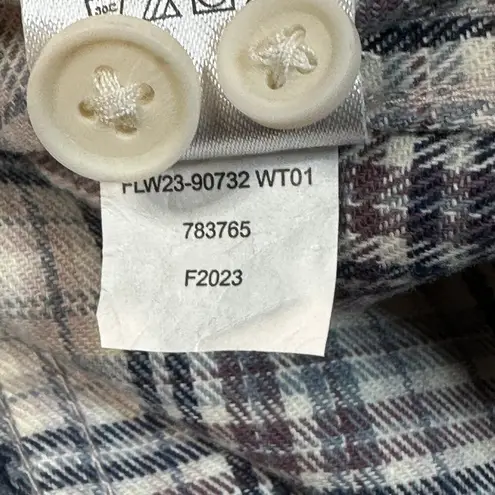 RidgeCut Shirt Womens Extra Large Beige Gray Plaid Flannel Work Country Rugged White Size XL - Image 12