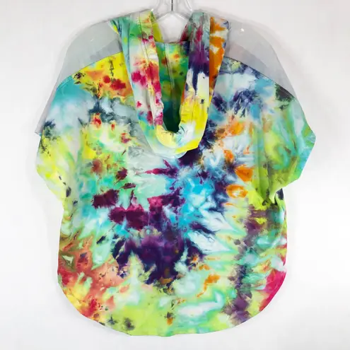 Victoria's Secret Victoria Secret‎ Sport Small Jacket Handmade Tie Dye Watercolor Wonder Hood 1517