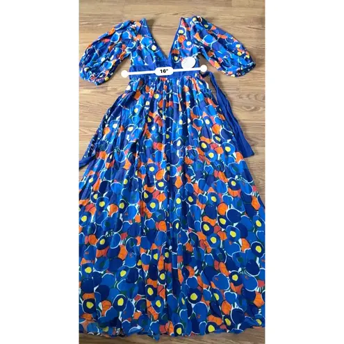 STAUD Affogato printed crepe de chine maxi dress size 4 / small