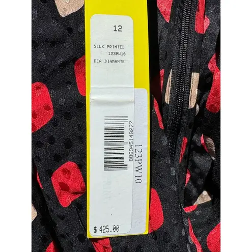 Catherine Malandrino 100% Silk Jumpsuit Summer 2016 Collection Size 12