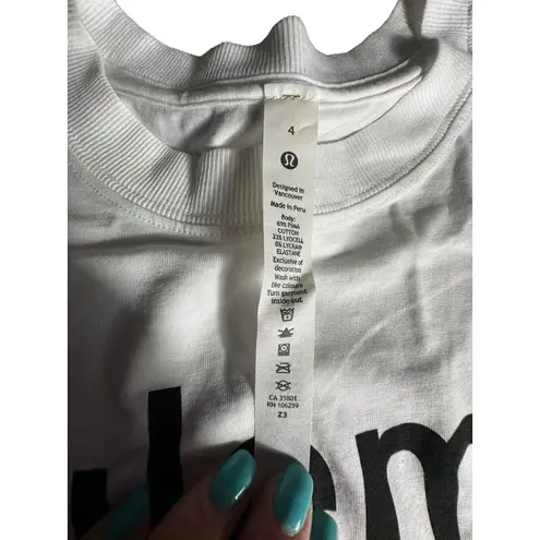 NWT Rare Lululemon All Yours Tank Oversized Sz 4 Graphic Print White Black #V10