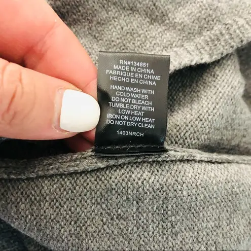 WAYF Lola Puff Sleeve light gray Sweater Dress