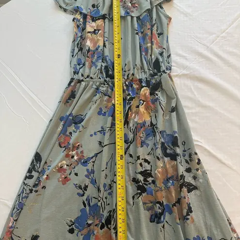 Lildy Womens Dress Size L XL Off Shoulder High Low Hem Floral Ruffle. Size L