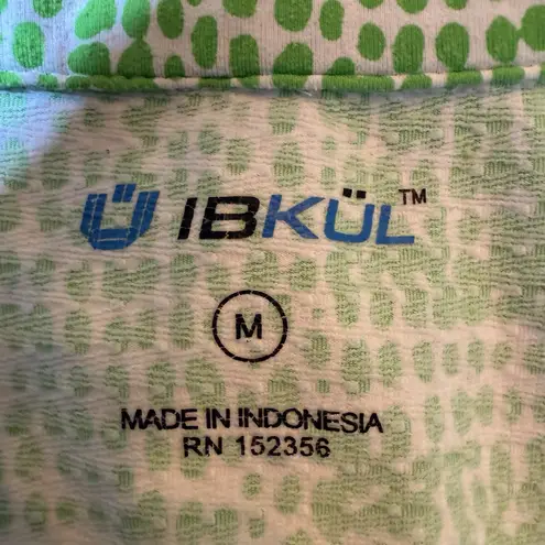IBKUL Andrea Long Sleeve M UPF 50 1/4 Zip Golf Tennis Top Lime Green Mesh Sleeve Size M