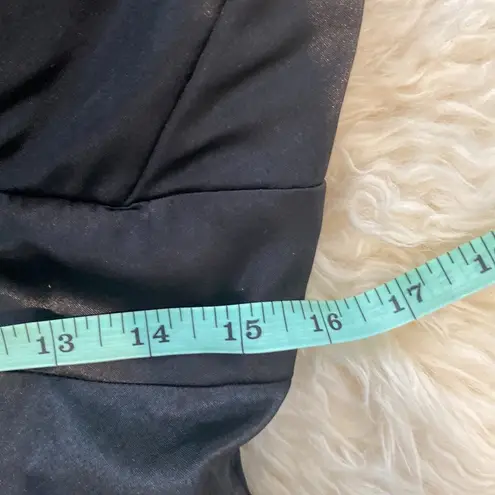 Belsoie Black Satin Maxi Bridesmaid Dress EUC Sz 14 Sleeveless Polyester