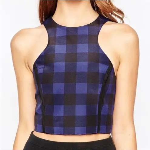Finders Keepers Gingham Check Structured Top