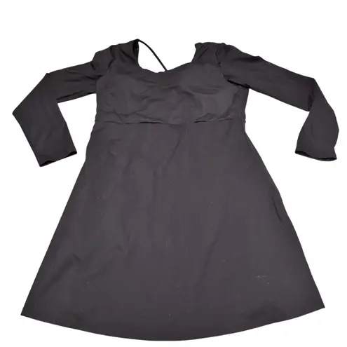 Halara Black Long Sleeve Dress With Built In Shorts Size XL Activewear in EUC