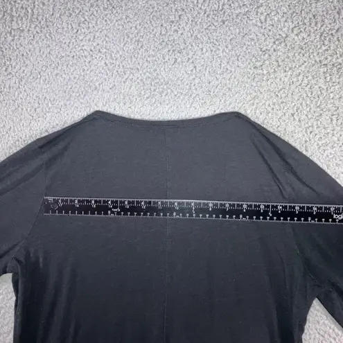 Garnet Hill  Maxi‎ Dress Women Large Black 3/4 Sleeve Scoop Neck