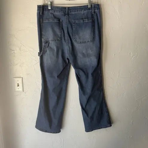 1822 Denim Carpenter Jeans Womens 12 Blue Workwear Utility Straight Leg Pants