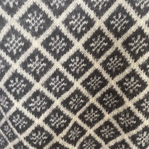 Alps Vintage Snowflake Pattern 100% Wool Cardigan Sweater