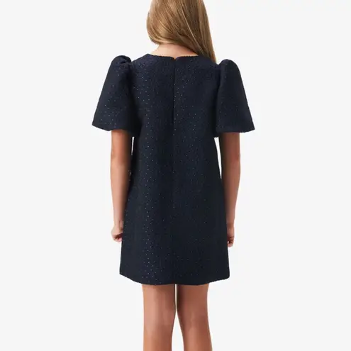 Bardot Junior Giselle Navy Blue/Silver Embroidered Mini Dress | Size 14