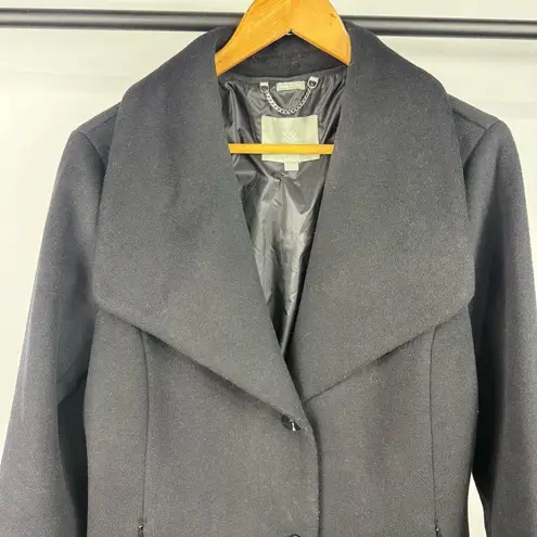 SOIA & KYO Black FRIEDA Wool Coat Size XL