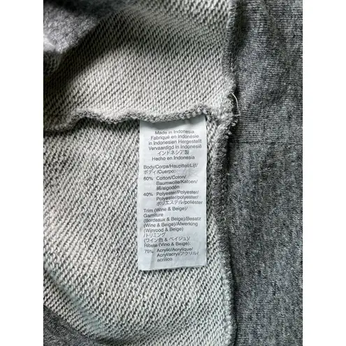 Gray Miles by Madewell Embroidered Trim Crop Oversize Sweatshirt Beautiful, XS