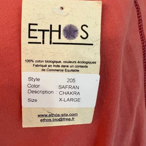 Ethos  French Organic Cotton wrap dress, Size XL, color Saffron. NWT